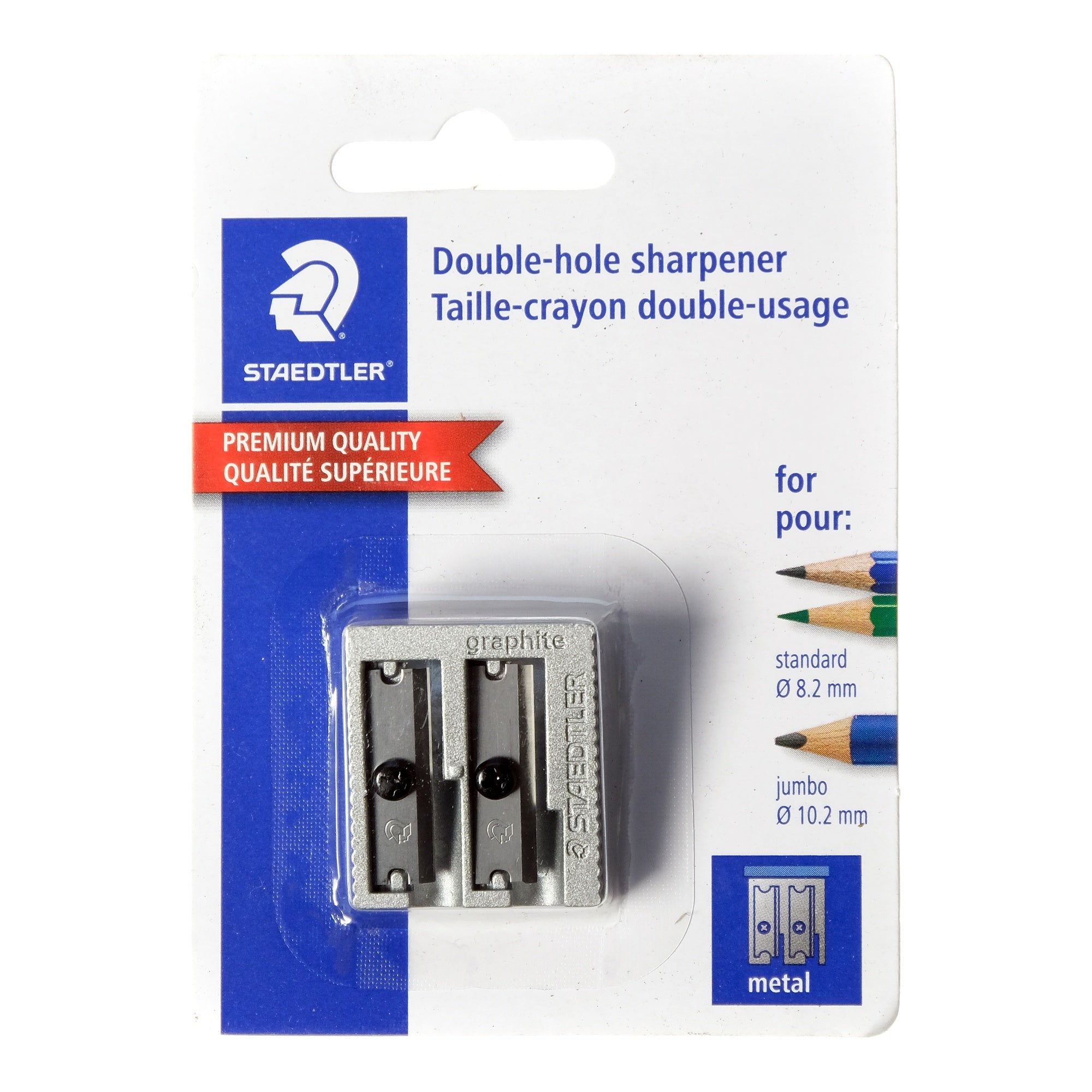 Staedtler Metal Double-Hole Sharpener - carded