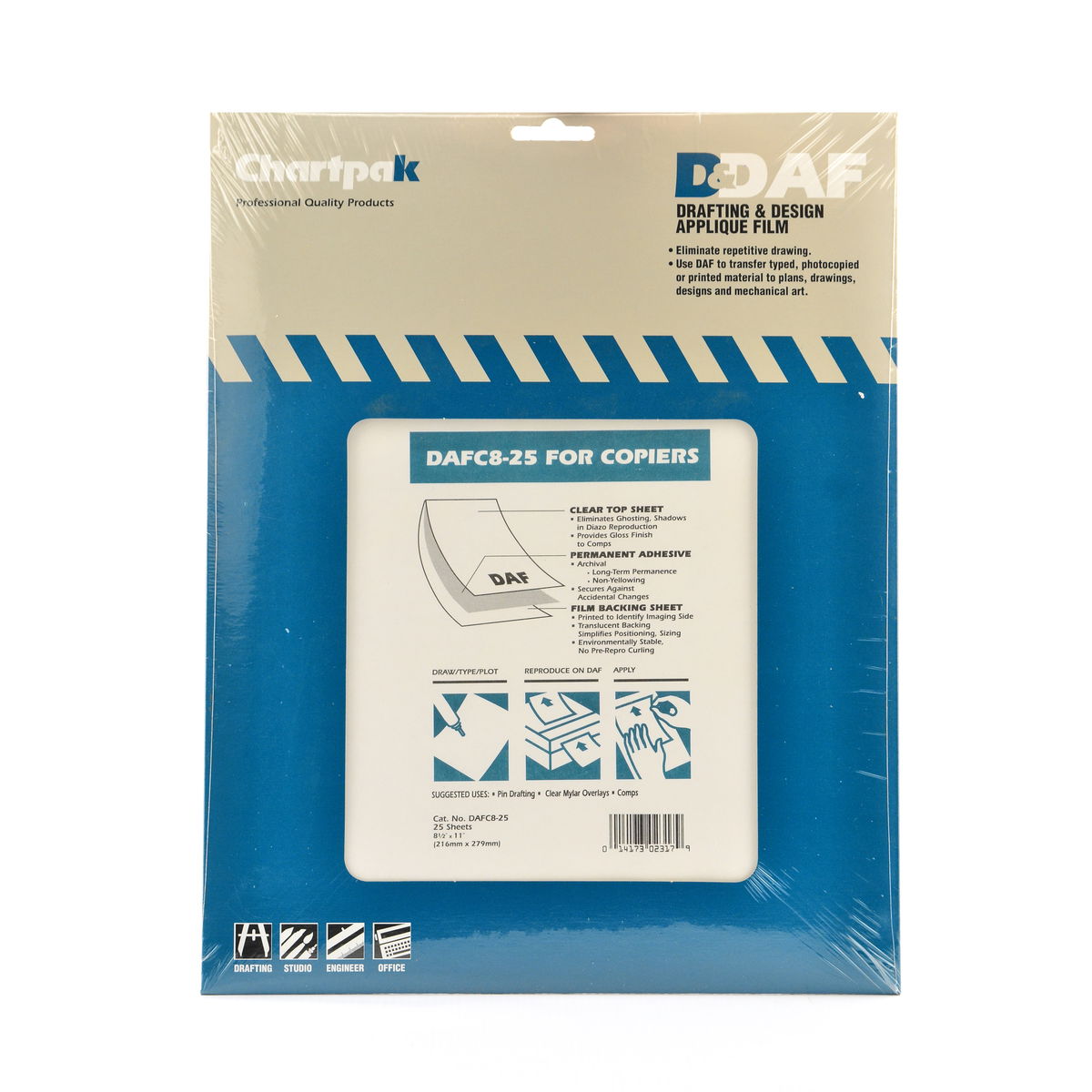 Chartpak Drafting and Design Applique Film - 3 Variations